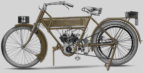side view of old motorbike