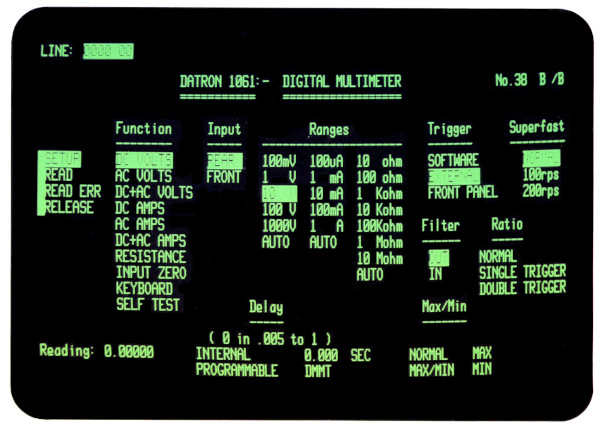 screenshot of a climate control profile for a datron 1061 voltmeter