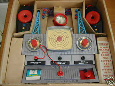 toy dan dare radio in cardboard box