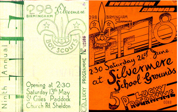 front covers of two scout fête pamphlets
