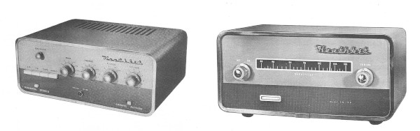 composite photo of amplifier and vhf tuner