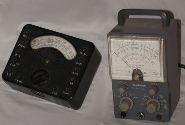 avominor meter and heathkit valve voltmeter