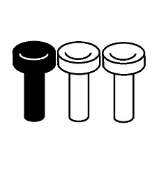 graphic of one black peg and two white pegs