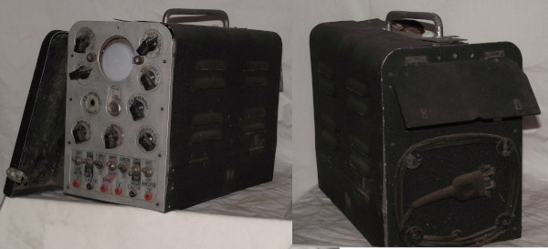 front and rear views of an oscilloscope