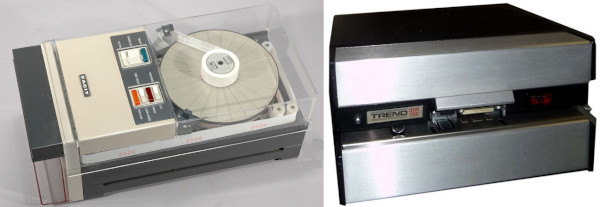 composite photo of paper tape punch and reader