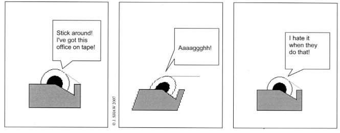 three panel comic strip