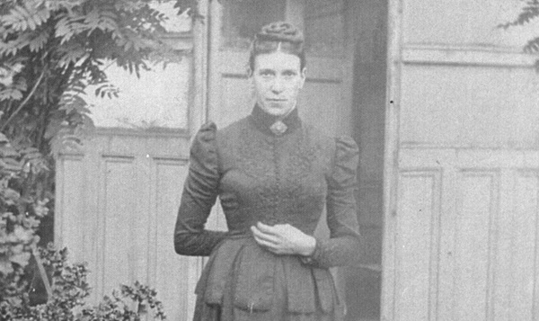 young woman in black dress