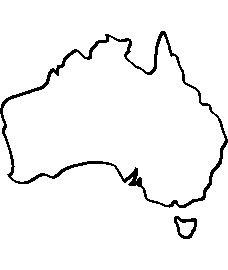 graphic outline of australia