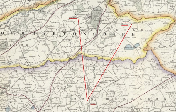 small scale map of Dunbartonshire