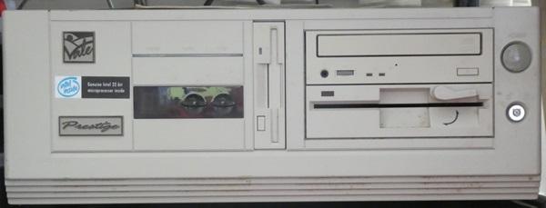 horizontal desktop computer front panel